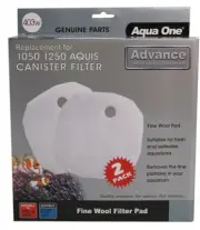 Aqua One Wool Pad 2pk 403W Aquis 1050 1250 Filter Media Pads 25403W