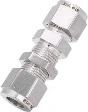 Ferrule Bulkhead Connector 316 Stainless Steel for Water Gas Oil Pipes High Pressure Resistant Robust Connection Easy Installation Maintenance Safe Reliable Fire Safety Reusable Environmental Smooth S