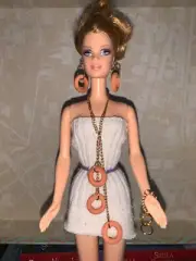 OOAK Gold and Peach Ring Jewelry for Barbie