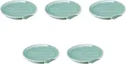 Set of 5, Deep Sea Blue Ground Wave Carving 6.3 Tableware [7.5 x 0.9 inches (19 x 2.3 cm) | Setomonohonpo