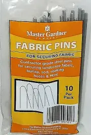 LAWN FABRIC PINS Set of 10 Contractor Grade Steel Pins Secure,Fabric,Sod,Burlap