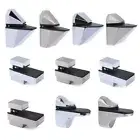 Mount Glass Shelf Holder Cabinet Door clip Glass Door Clamp Frameless Brackets