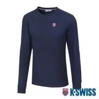 在飛比找PChome24h購物優惠-K-SWISS Cuff SL Tee長袖T恤-男-藍