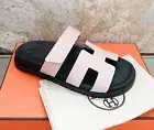 Hermes Calfskin Womens Chypre Rose Cancan Sandals