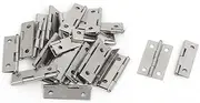 Aexit Cabinet (hand operated tools) Toolbox Jewelry Box Comestic Case Metal pipe tube Hinges Silver (70ry550qf364) Tone 30pcs