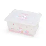 【震撼精品百貨】凱蒂貓_HELLO KITTY~日本SANRIO三麗鷗 KITTY透明拿蓋收納箱 M 亮粉(白居家)*24079