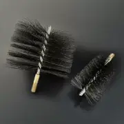 2X Chimney Flue Cleaning Brush Steel Wire Brush Sweep Fireplace Tool Round