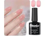 Aieenjor Milky White Gel Nail Polish, Jelly Nail Polish, Neutral Nude, Soak Off UV Light Cure Gel Polish, Art Design Manicure Salon DIY Salon Gel, 8ml