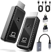 Wireless HDMI Transmitter and Receiver, Wireless HDMI Extender for Streaming Video and Audio from Laptop/PC/Camera to Monitor/Projector/TV