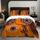 Aboriginal Lizard Doona/Duvet Cover Bedding Set Queen King Double Single Gift