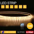 LED Strip 50M String Light Wardrobe Cabinet SMD5050 Warm White 240V 60PCS/M IP54