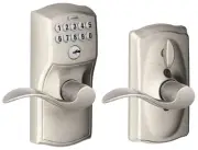 Schlage FE595-CAM-ACC Camelot Keypad Entry - Nickel