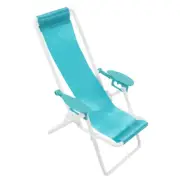 Dollhouse Miniature Furniture Accessories Mini Folding Beach Sunbath Chair