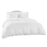 White Cotton Quilt Doona Duvet Cover Set Single Double Queen King Bed