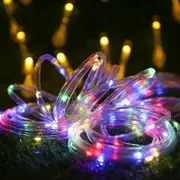 7M 50LED Solar Power LED Solar Powered Rope Tube String Lights -Milticolor