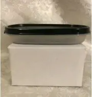 Rare Tupperware Modular Mates Oval 1/2 Container 200 ML / .85 Cups Black