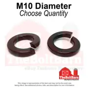 M10 Class 10 Split Lock Washers Plain (Pick Quantity)