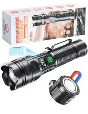 Rechargeable Flashlights High Lumens 2 Modes High/Low, Super Bright Magnetic