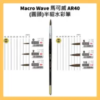 在飛比找蝦皮購物優惠-Macro Wave 馬可威 AR40(圓頭)半貂水彩筆