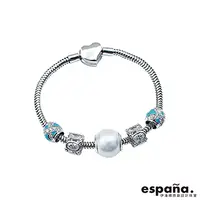 在飛比找PChome24h購物優惠-Espana伊潘娜 藍色晚宴純銀串珠手鍊