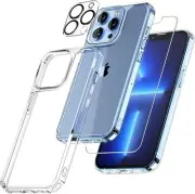 Entronix Bundle Compatible with iPhone 13 Pro Max - [Hard] Clear Case, 1 Clear S