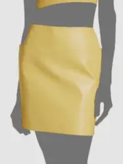 $575 Max Mara Women's Yellow Bevanda Patch Pocket Miniskirt Size IT 10/ US M