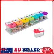 Extra Large Weekly Pill Organizer XL Daily Pill Box 7Day Am Pm Jumbo Pill Case)