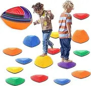 15 Pcs Kids Balance Jumping Stepping Stones,Indoor or Outdoor Play Toddler Obstacle Course Promoting Coordination and Balance Game Toys for Ages 3 4 5 6 7 8+ Years