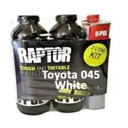 U-Pol Raptor Tintable for Toyota 045 White Protective Coating Bed Liner Kit 2L