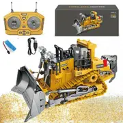 RC Toys Construction Excavator Bulldozer Remote Control 1:24 RC Trucks Engineering Vehicle Gift Play Set Realistic Model Durable Fun