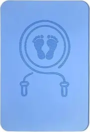 Ｓｉｍｈｏａ Jump Rope Mat Workout Pad Floor Protection Sound Insulation Shock Absorbing Exercise Mat, Blue