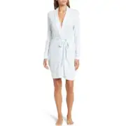 PJ Salvage Women's Size Medium Powder Blue Wifey Bridal Embroidered Robe NWT