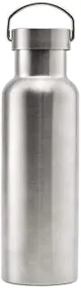 AIMALL 500/750/1000ml Stainless Steel Water Bottle Motivational Sports Drink Cup Flask, BPA-Free, Silver, Durable Sports Flask