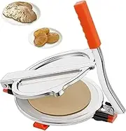 Stainless Steel Poori Maker - Easy-to-Use Puri Machine for Homemade Rotis, 6.5 Inch Puri Machine - Effortless Roti and Chapati Press For Thin Dough Tortilla Maker/Roti Chapati Paratha/Puri Press