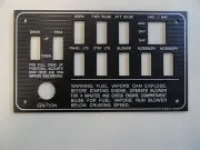 BLANK IGNITION / SWITCH PANEL BLACK 8 1/8" X 4 3/4" 56511 MARINE BOAT