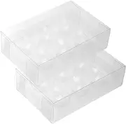 FOYTOKI 2pcs Portable Golf Display Case Clear Golf Ball Holder for Home and Office Decor Durable Protection Design