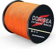 Dorisea Extreme Braid 100% Pe Orange Braided Fishing Line 109Yards-2187Yards 6-550Lb Test Fishing Wire Fishing String Incredible Superline Zero Stretch