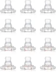 SJUIEO 3 Pairs 18K Gold + 3 Pairs 18K Silver Secure Lock for Stud Earrings/Dangle Ears Non-Irritating Hypoallergenic Clear Earring Backs (White Gold and Rose Gold)