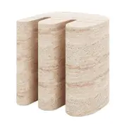 Ashford Modern Indoor Concrete Accent Side Table - Travertine