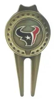 Houston Texans Divot Tool with Golf Ball Marker