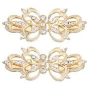 2pcs Sweater Clips, Cape Cloak Clasp Shawl Collar Clasp(Gold, 2.44" x 1.06")