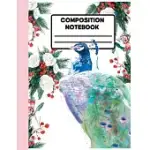 NOTEBOOK: WATERCOLOR FLOWER NOTEBOOK COLLEGE RULED JOUNAL SET FOR KIDS CHILD, BOYS AND GIRLS.ONE SUBJECT SCHOOL EXERCISE BOOK-PI