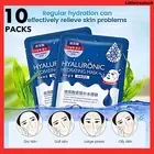 10 Pcs HYALURONIC ACID & COLLAGEN MOISTURISING FACE MASK, HYDRATING & ANTI-AGING