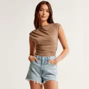 Abercrombie & FITCH A&F size 24 00 The 90s Relaxed Cutoff Short high rise shorts