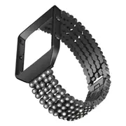 Strap + Frame Replacement Bracelet Wrist Band For Fitbit Blaze Smart Watch Bands 24 BLACK