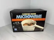 CORNINGWARE Micro-Wave White 1 Qt Covered Cook N Pour Vessel (M-68) - New In Box