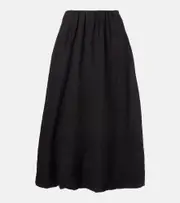 [Velvet] Velvet Rachelle linen midi skirt AU 16 black