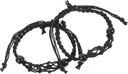 [Beatifufu] Nylon Cord Bracelet String Wooden Cage Pendant Woman Crystal Netted Jewelry Holder Part Supply Rock