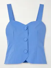 [DESTREE] DESTREE - Dora Cotton-poplin Top - Blue - large large Blue
