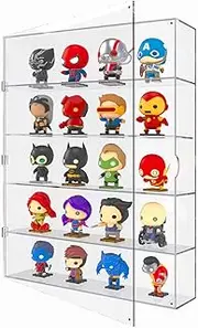 SVENJBB Acrylic Display Case Compatible with Funko POP! 4 Inch Figurines, Dustproof Display Cabinet Box for Figures and Collecibles, 5 Tiers